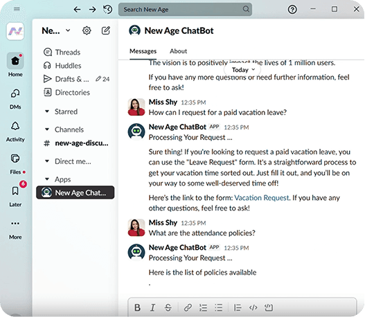 New Age Slack Bot